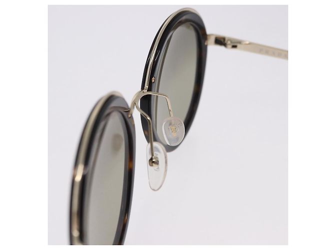 PRADA Sonnenbrille Metal Brown Gold Tone Auth 203370 Braun - Ansicht 14