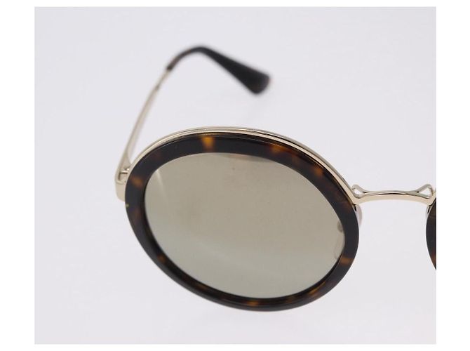 PRADA Sonnenbrille Metal Brown Gold Tone Auth 203370 Braun - Ansicht 3
