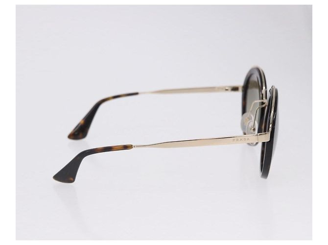 PRADA Sonnenbrille Metal Brown Gold Tone Auth 203370 Braun - Ansicht 5