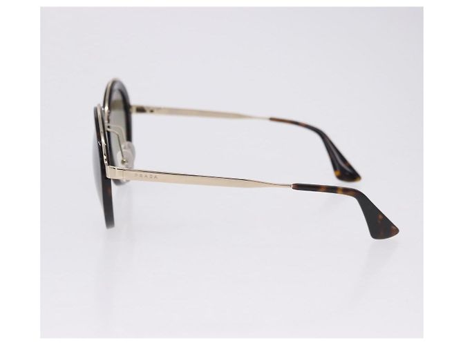 PRADA Sonnenbrille Metal Brown Gold Tone Auth 203370 Braun - Ansicht 7