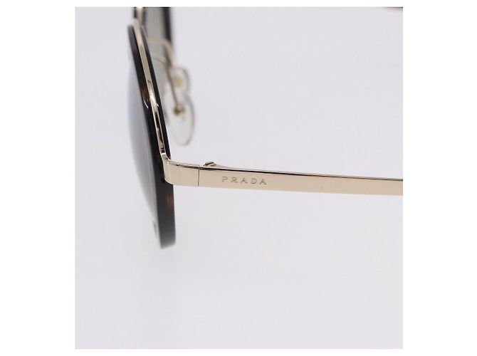 PRADA Sonnenbrille Metal Brown Gold Tone Auth 203370 Braun - Ansicht 8