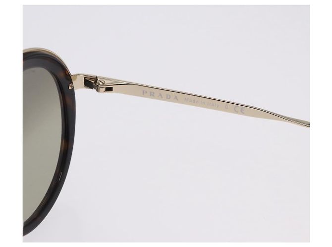 PRADA Sonnenbrille Metal Brown Gold Tone Auth 203370 Braun - Ansicht 9