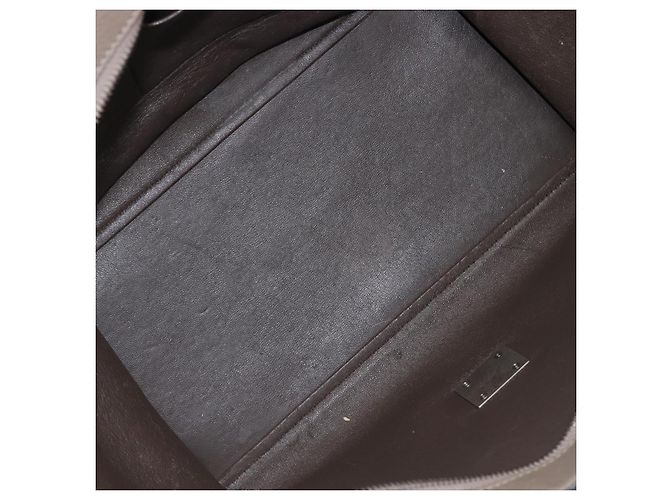 Céline Borsa a mano CELINE Trapeze in pelle scamosciata 2way Beige Silver Auth hk4044 Argento - vista 10