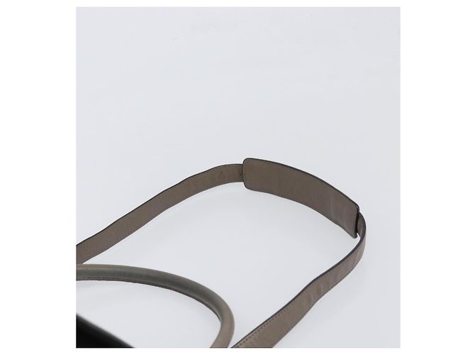 Céline Borsa a mano CELINE Trapeze in pelle scamosciata 2way Beige Silver Auth hk4044 Argento - vista 15