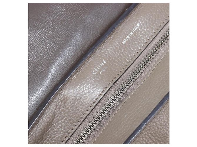 Céline Borsa a mano CELINE Trapeze in pelle scamosciata 2way Beige Silver Auth hk4044 Argento - vista 22