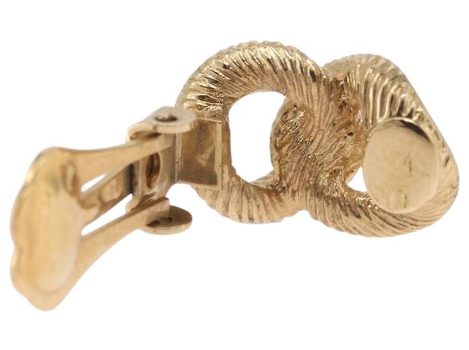 Orecchini Christian Dior Metal Gold Tone Auth ti4010 - vista 4