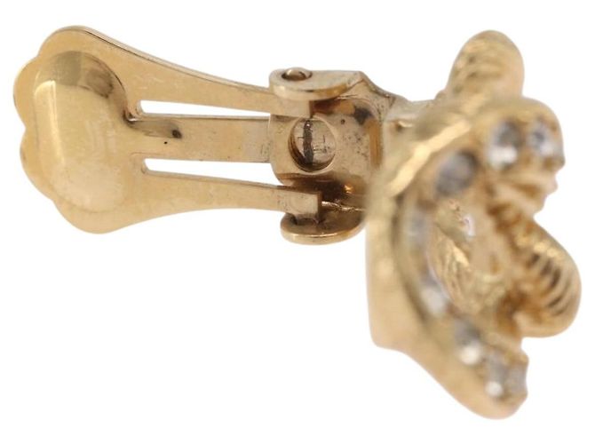 Orecchini Christian Dior Metal Gold Tone Auth ti4010 - vista 5