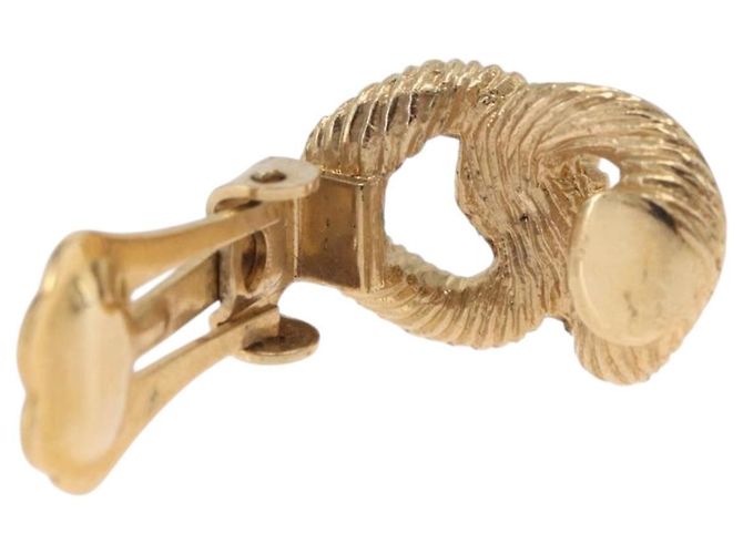 Orecchini Christian Dior Metal Gold Tone Auth ti4010 - vista 8
