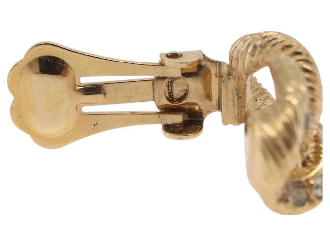 Orecchini Christian Dior Metal Gold Tone Auth ti4010 - vista 9