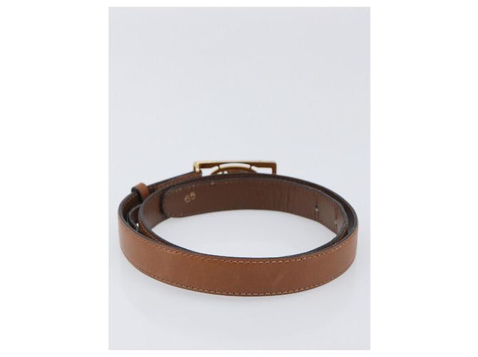Céline Cinto CELINE em Couro Conjunto de 5 Castanho Tom Dourado Prateado Auth BA15477 Marrom Prata - vista 13