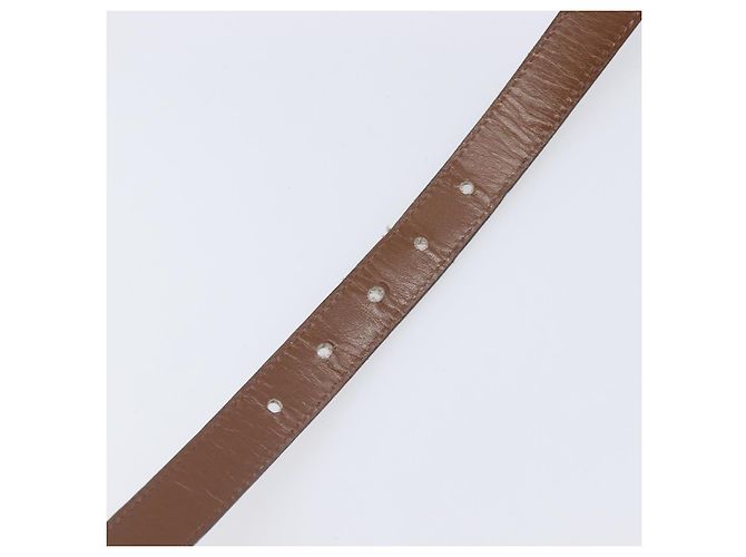 Céline Cinto CELINE em Couro Conjunto de 5 Castanho Tom Dourado Prateado Auth BA15477 Marrom Prata - vista 17