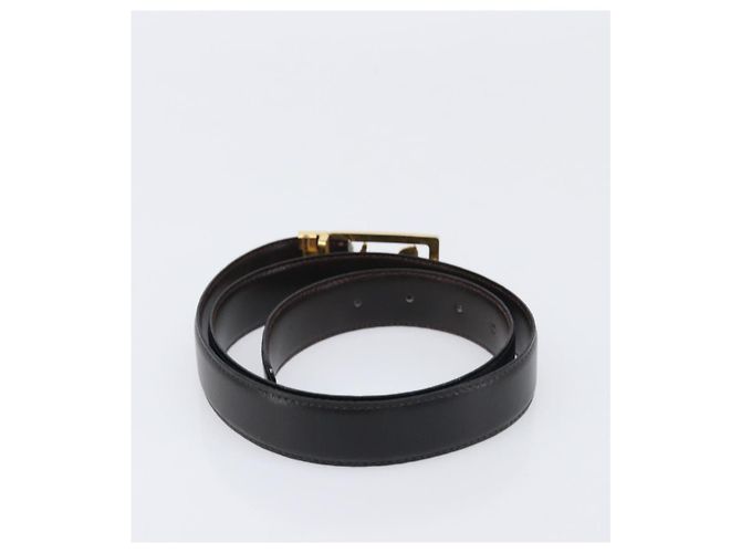 Céline Cinto CELINE em Couro Conjunto de 5 Castanho Tom Dourado Prateado Auth BA15477 Marrom Prata - vista 19