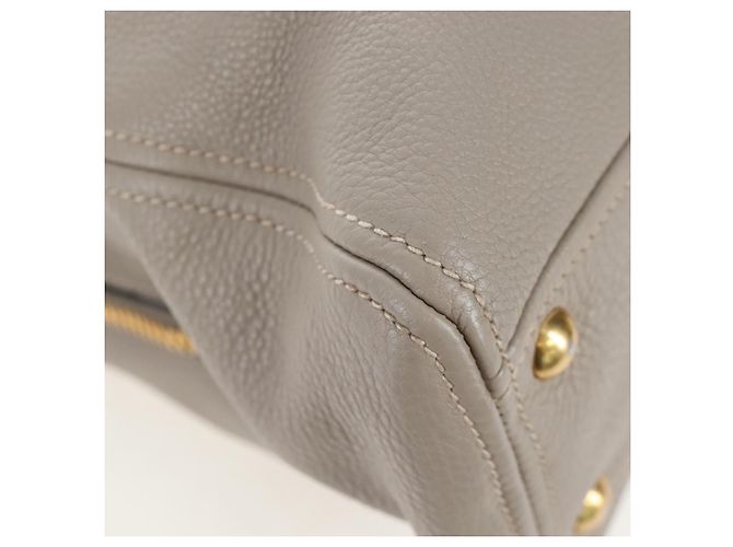 Miu Miu Tote Bag Leder 2way Beige Gold Auth 200436M Golden - Ansicht 17