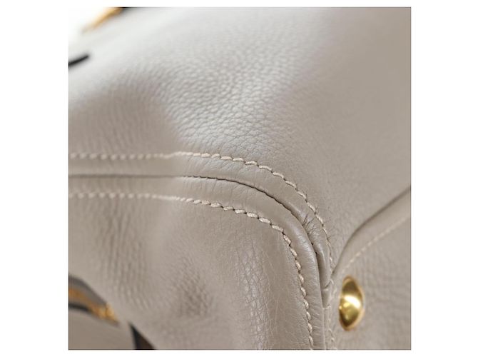Miu Miu Tote Bag Leder 2way Beige Gold Auth 200436M Golden - Ansicht 19