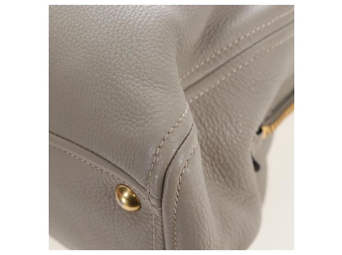 Miu Miu Tote Bag Leder 2way Beige Gold Auth 200436M Golden - Ansicht 20