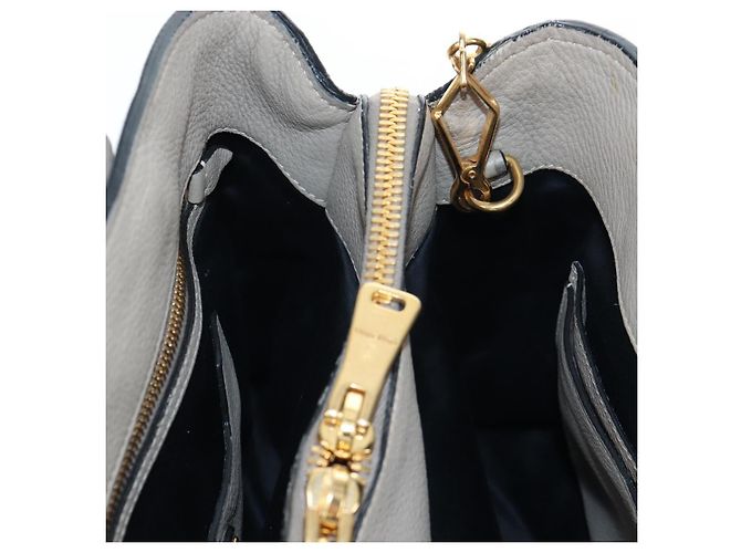 Miu Miu Tote Bag Leder 2way Beige Gold Auth 200436M Golden - Ansicht 24