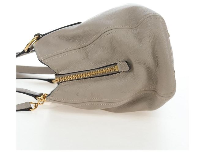 Miu Miu Tote Bag Leder 2way Beige Gold Auth 200436M Golden - Ansicht 3