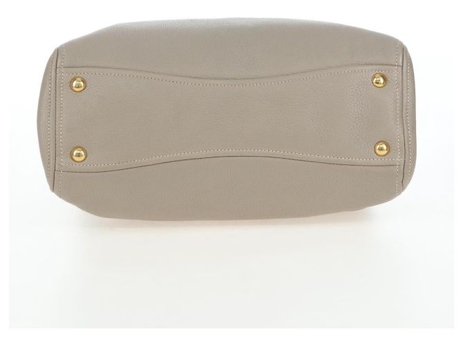 Miu Miu Tote Bag Leder 2way Beige Gold Auth 200436M Golden - Ansicht 5