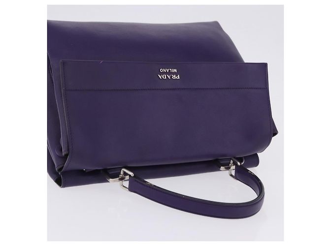 PRADA Handtasche aus Leder lila silber echt ka6163 - Ansicht 14
