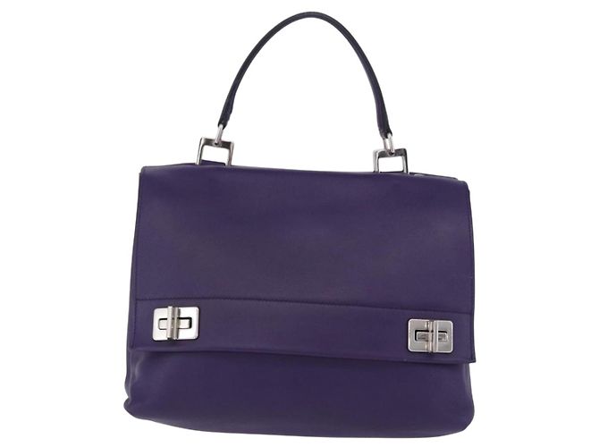 PRADA Handtasche aus Leder lila silber echt ka6163 - Ansicht 3