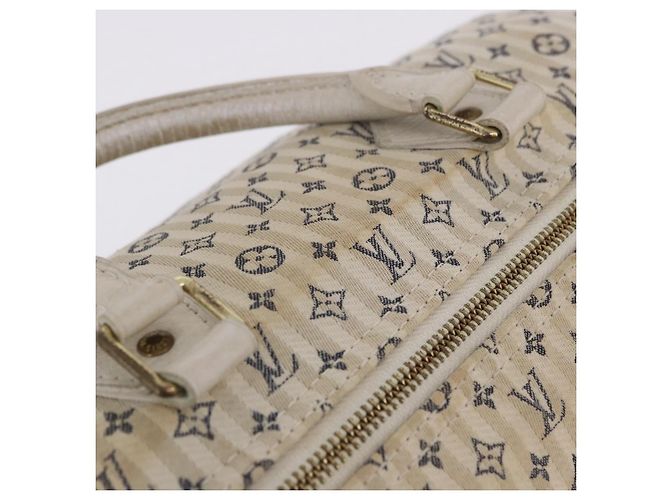 Borsa LOUIS VUITTON Monogram Mini Lin Croisette Speedy 30 Blue M95500 Auth 201129A Monogramma - vista 15