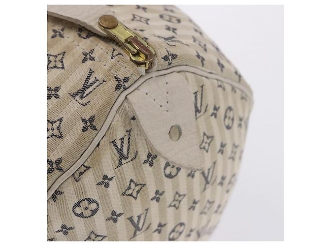 Borsa LOUIS VUITTON Monogram Mini Lin Croisette Speedy 30 Blue M95500 Auth 201129A Monogramma - vista 25