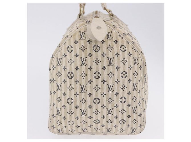 Borsa LOUIS VUITTON Monogram Mini Lin Croisette Speedy 30 Blue M95500 Auth 201129A Monogramma - vista 4