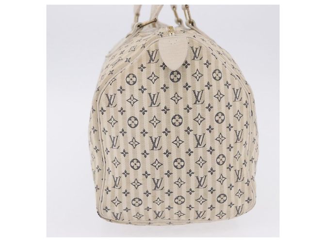 Borsa LOUIS VUITTON Monogram Mini Lin Croisette Speedy 30 Blue M95500 Auth 201129A Monogramma - vista 5