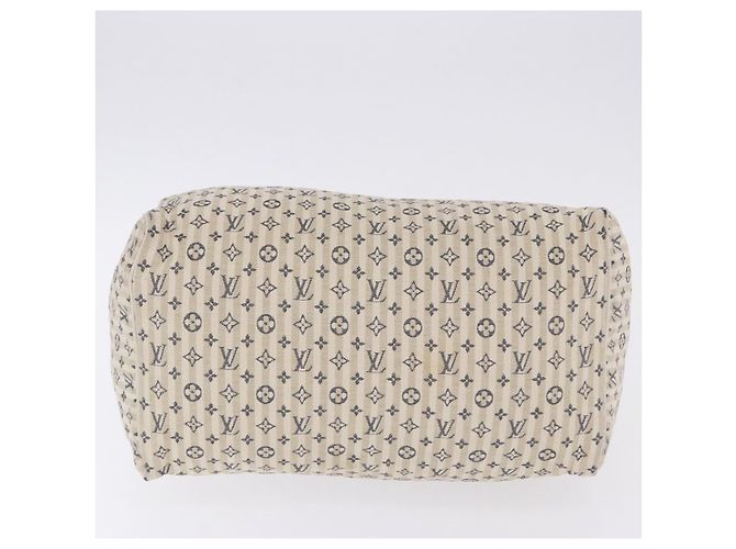 Borsa LOUIS VUITTON Monogram Mini Lin Croisette Speedy 30 Blue M95500 Auth 201129A Monogramma - vista 6