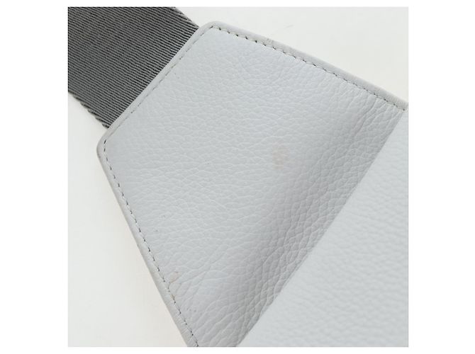 Borsa a tracolla Christian Dior Saddle in pelle bianca e argento Auth 202179V Bianco - vista 21