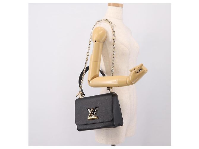 Borsa a tracolla LOUIS VUITTON Epi Twist MM Nero M21113 LV Auth ka6116SV - vista 31