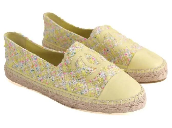 Chanel Espadrilles Gelb Stoff Größe 41 - Ansicht 3