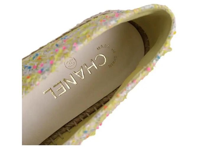 Chanel Espadrilles Gelb Stoff Größe 41 - Ansicht 6