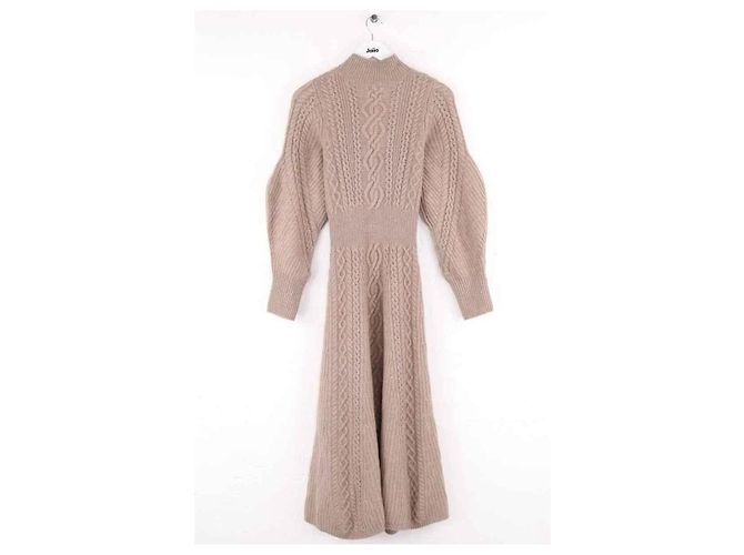 Vestido Eric Bompard de cashmere bege - vista 3