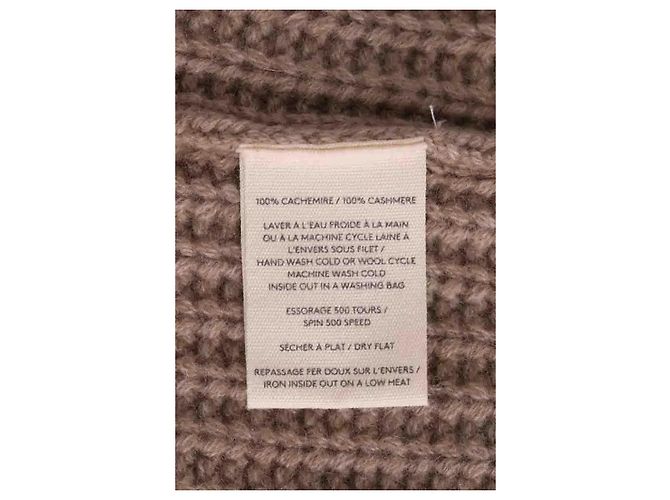Vestido Eric Bompard de cashmere bege - vista 6