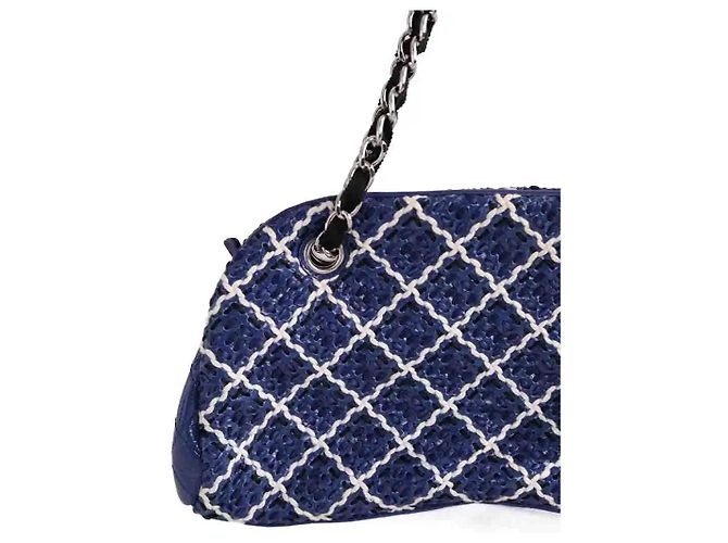 Chanel borsa a tracolla Just Mademoiselle blu - vista 4