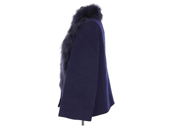 Abrigo Max Mara de lana azul marino - vista 3