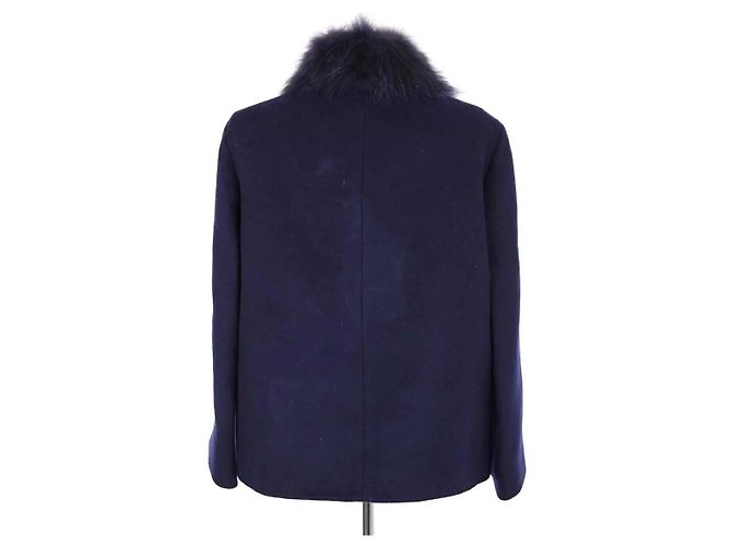 Abrigo Max Mara de lana azul marino - vista 4