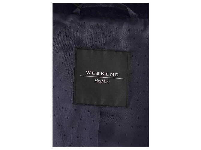 Abrigo Max Mara de lana azul marino - vista 5