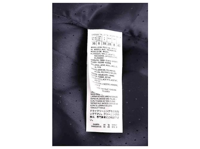 Abrigo Max Mara de lana azul marino - vista 6