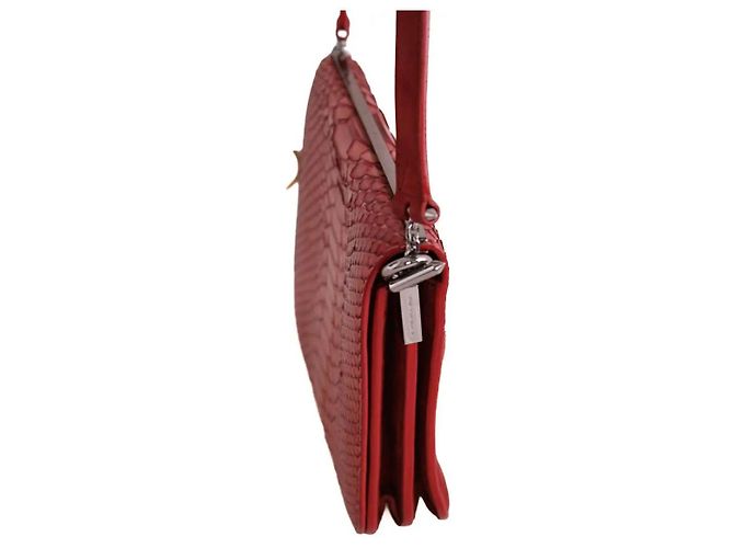 Borsa a tracolla Barbara Bui in pelle rossa Rosso - vista 3