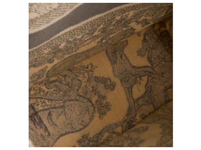 DIOR - Borsa Book Tote grande in toile de jouy grigia Grigio - vista 9