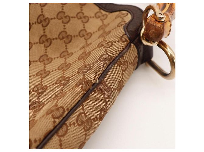 Gucci Bamboo Hobo-Tasche Braun - Ansicht 11