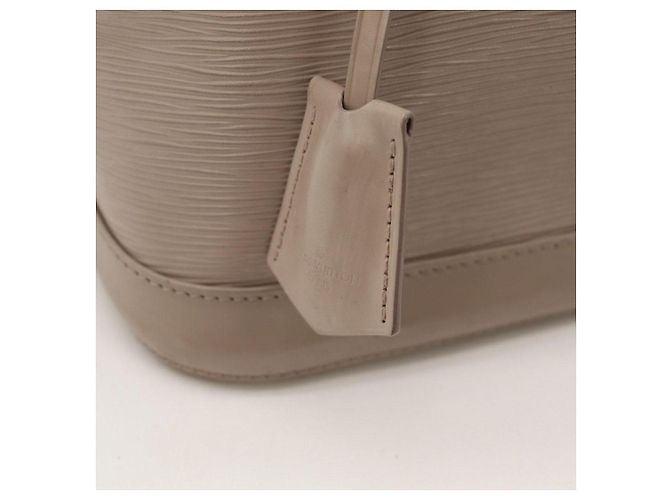 Borsa Louis Vuitton Alma BB in pelle Epi taupe - vista 10