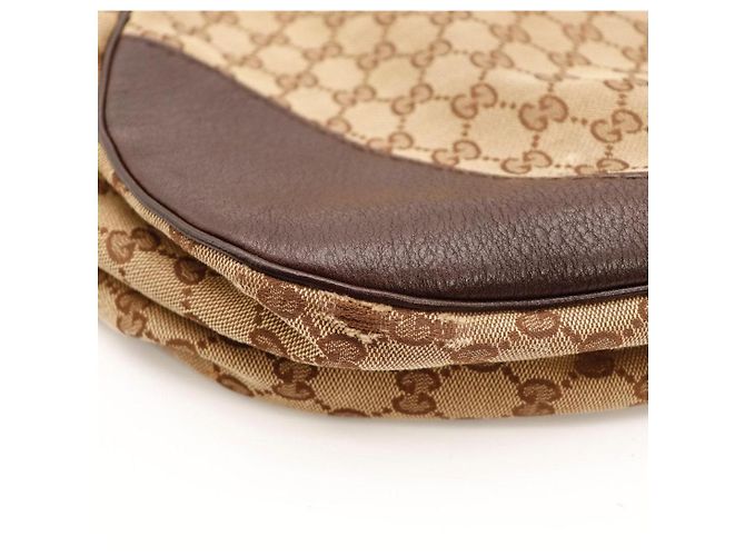 Bolsa Hobo Gucci Monogram Canvas Marrom Monograma - vista 11