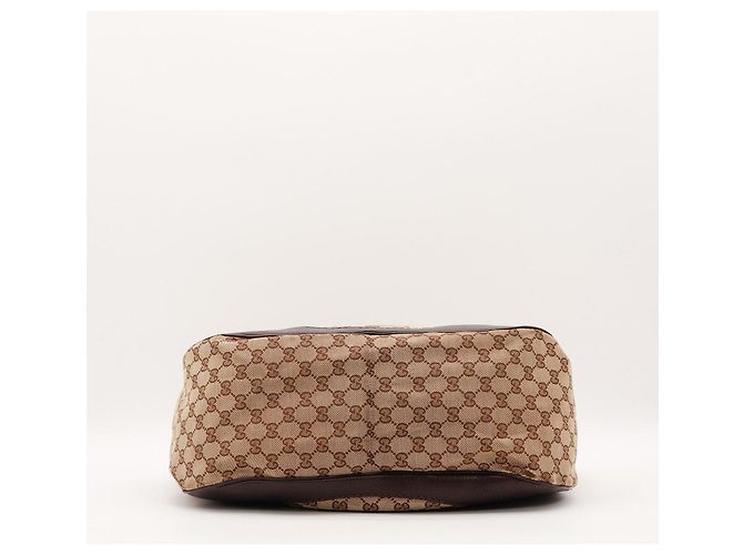 Bolsa Hobo Gucci Monogram Canvas Marrom Monograma - vista 5