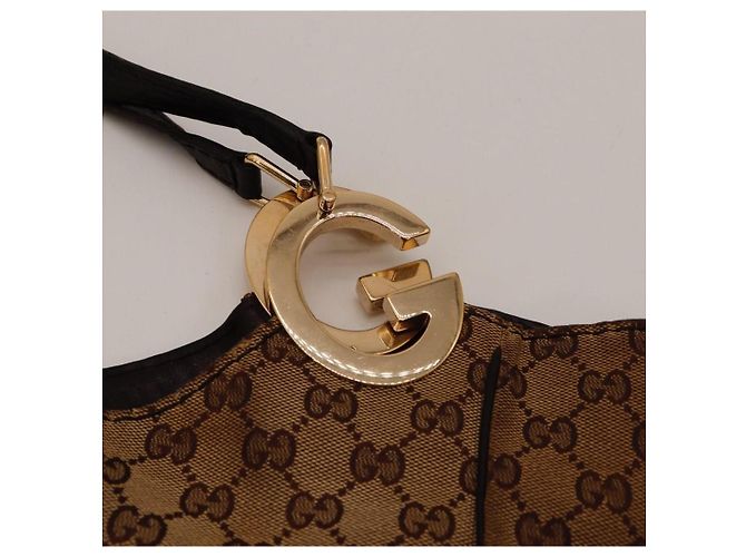 Bolsa Hobo Gucci Monogram Canvas Marrom Monograma - vista 7