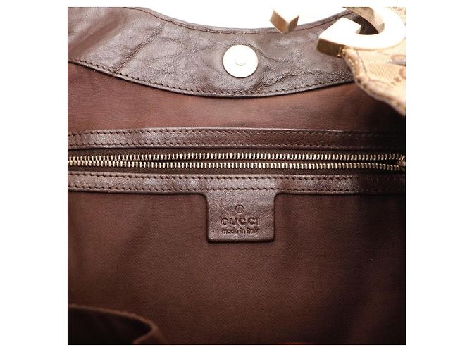 Bolsa Hobo Gucci Monogram Canvas Marrom Monograma - vista 8