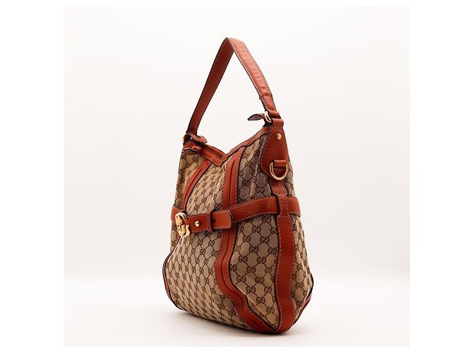 Gucci Hobo-Bag aus Monogramm-Canvas und Leder Braun - Ansicht 2