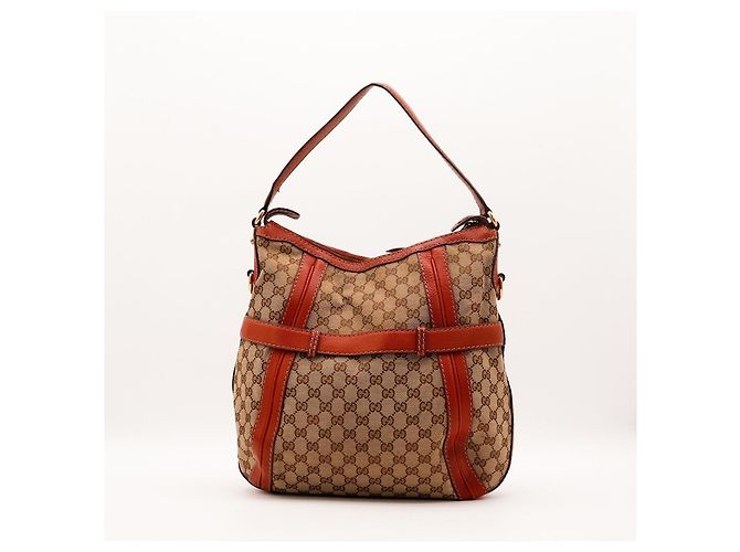 Gucci Hobo-Bag aus Monogramm-Canvas und Leder Braun - Ansicht 3